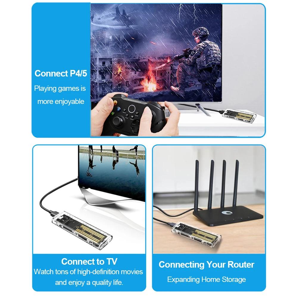 M.2 NVME NGFF M2 SSD Ŭ, USB C Ÿ ָ Ʈ ̺ Ŭ, USB3.1  M2 SSD ڽ, 10Gbps PCIe º ƮϿ